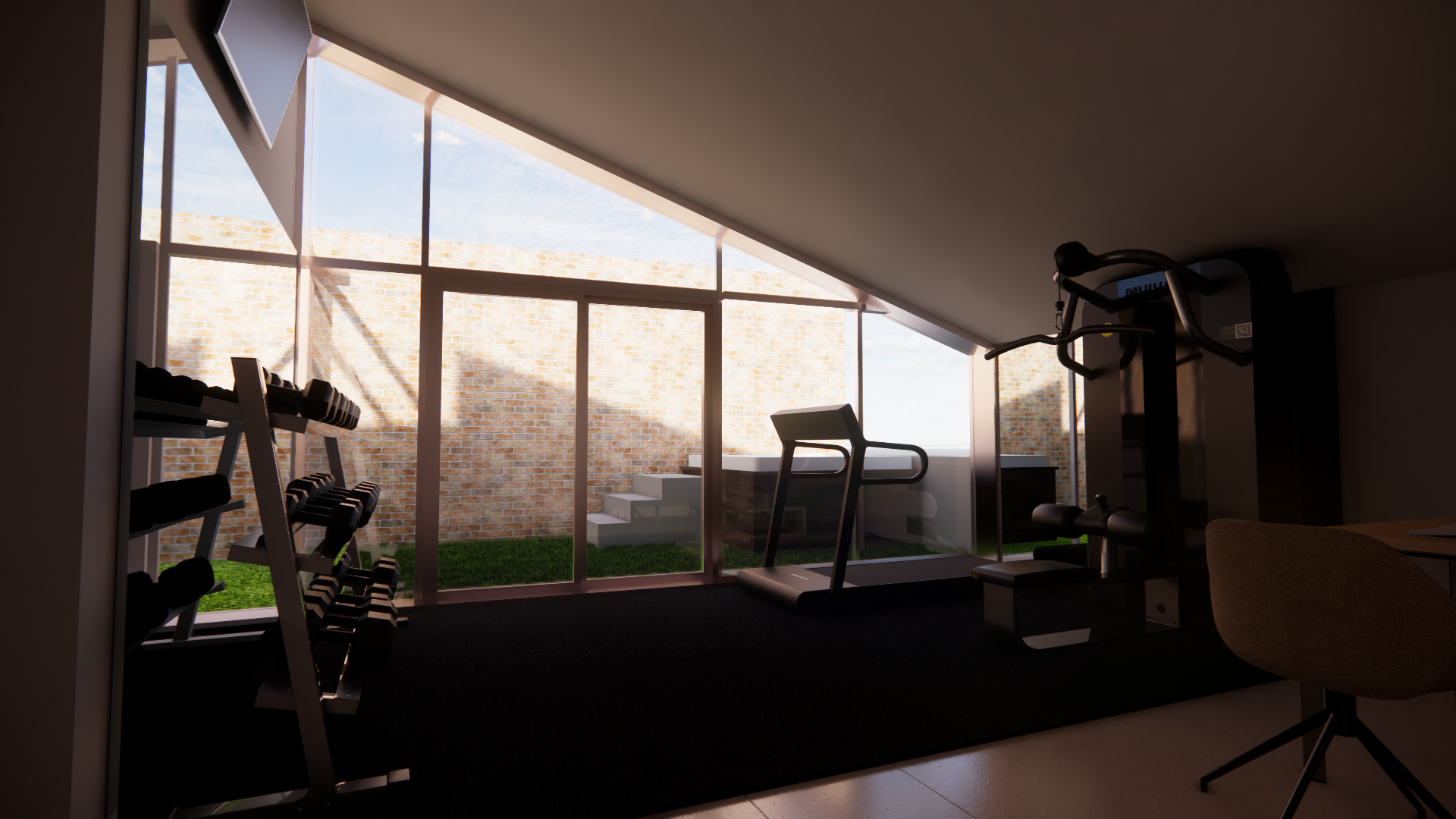 Palestra fitness vetrata
