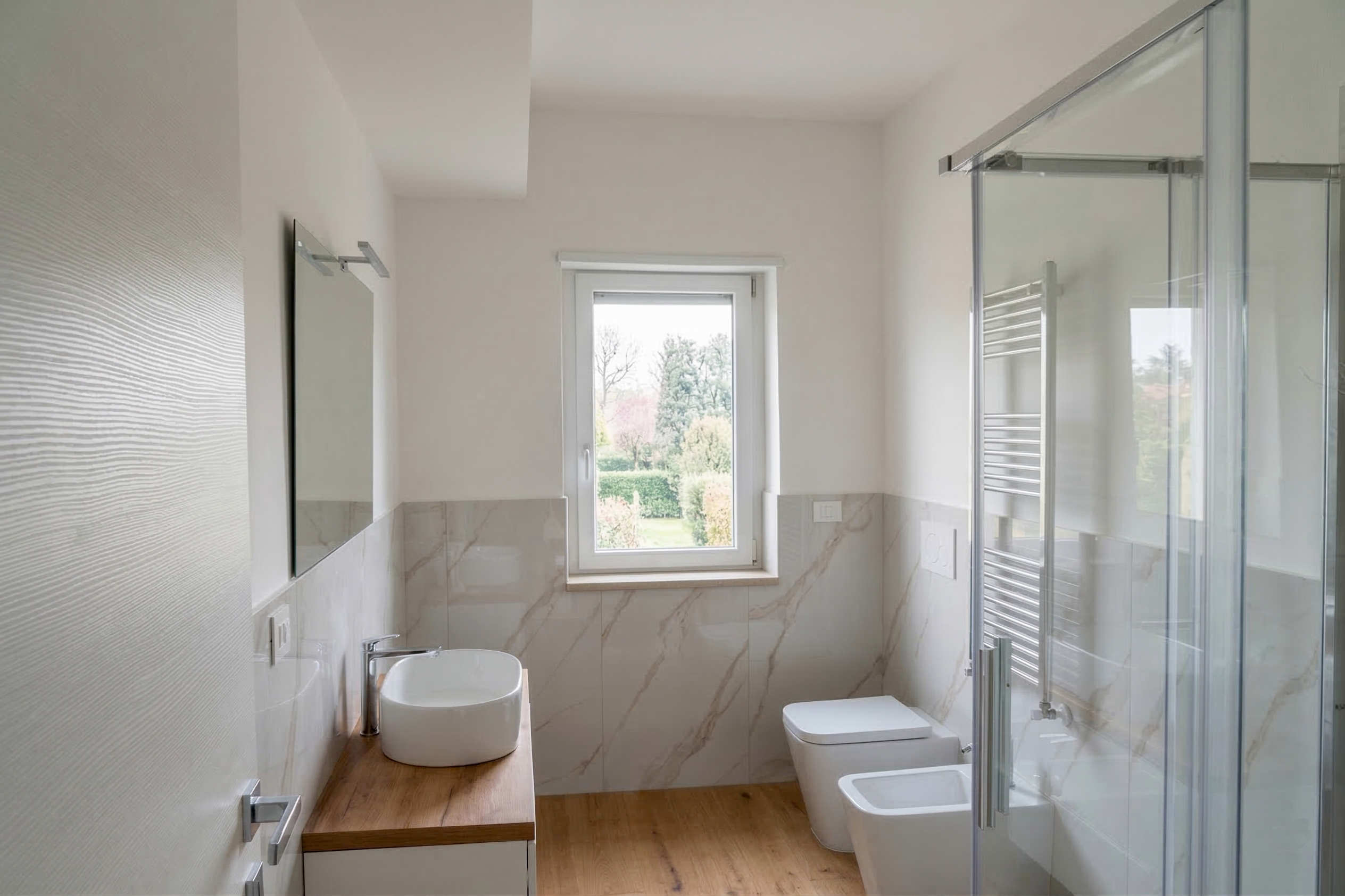 Bagno effetto legno
